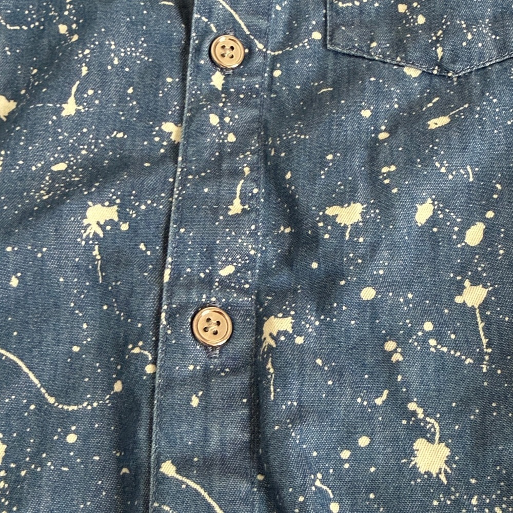First Impressions Navy Splatter Kids Button Down Shirt size 3T - Picture 4 of 6